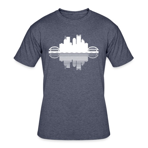 Pittsburgh Skyline Reflection - Men's 50/50 T-Shirt