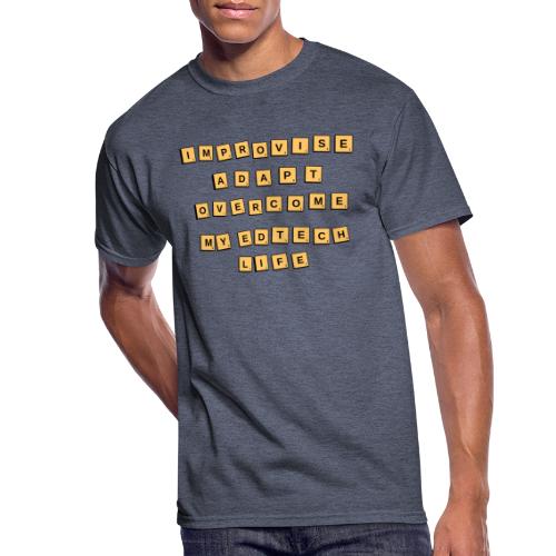 Improvise, Adapt, Overcome (Tiles) - Men's 50/50 T-Shirt
