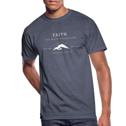 FAITH CAN MOVE MOUNTAINS (white) - Men's 50/50 T-Shirt