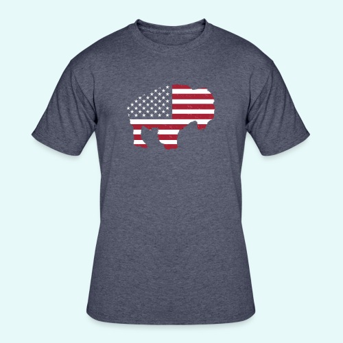 AMERICAN BUFFALO FLAG - Men's 50/50 T-Shirt
