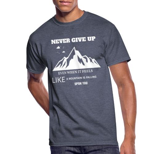 Never Give Up - Men's 50/50 T-Shirt