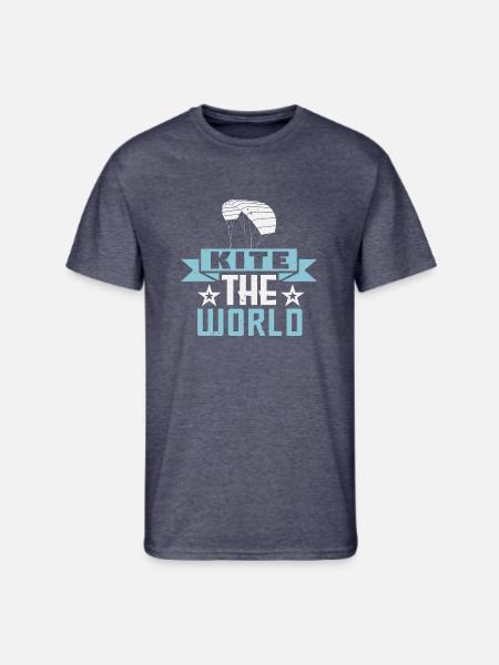 Kite The World - Men's 50/50 T-Shirt - navy heather