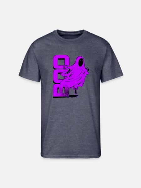 Ghost Of Disapproval - Purple Halftone - Men's 50/50 T-Shirt - navy heather
