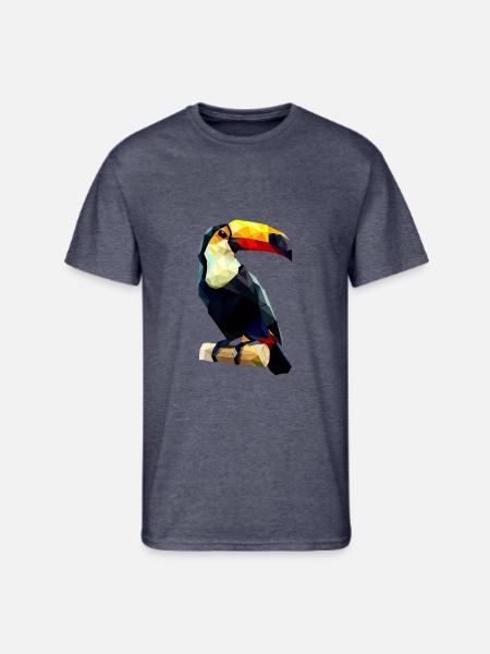 Polygonal Toucan - Men's 50/50 T-Shirt - navy heather