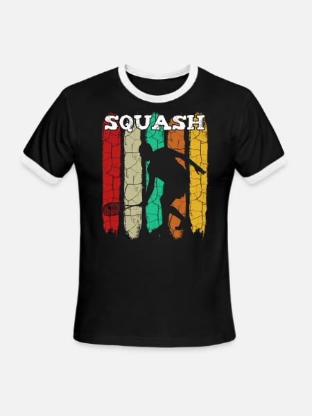 Squash - Men's Ringer T-Shirt - black/white