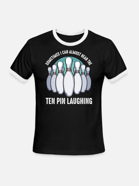 Bowling Funny Sayings Bowling Bowler Gift - Men's Ringer T-Shirt - black/white