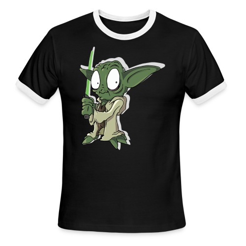 Yoda Cartoon - Men's Ringer T-Shirt