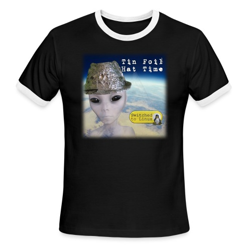 Tin Foil Hat Time (Earth) - Men's Ringer T-Shirt