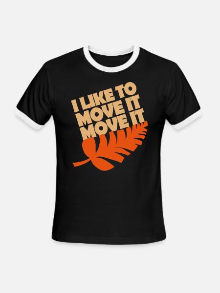 I like to move it move it - Men's Ringer T-Shirt - black/white