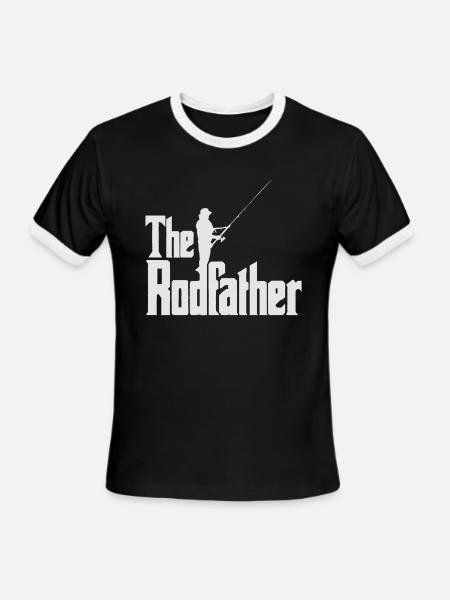THE RODFATHER - Men's Ringer T-Shirt - black/white