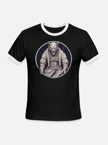 Halloween Werewolf - Men's Ringer T-Shirt - black/white