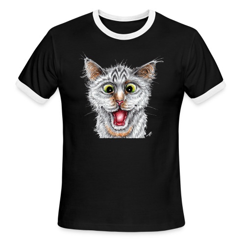 Happy Cat - Men's Ringer T-Shirt