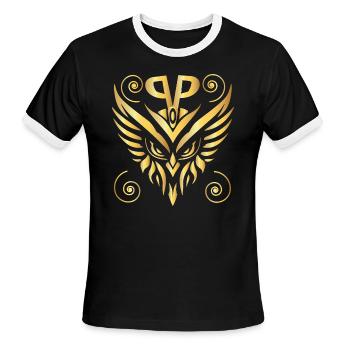 Golden Watcher - Men's Ringer T-Shirt - black/white - Front - Jackson (183cm)