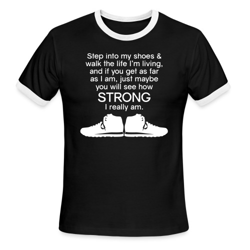 Step into My Shoes (tennis shoes) - Men's Ringer T-Shirt