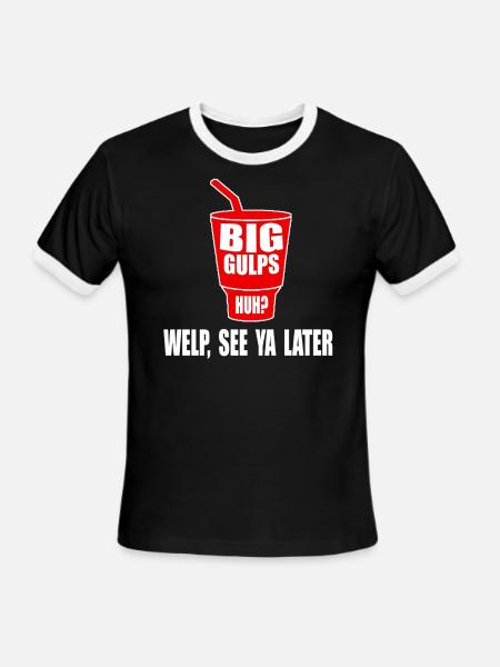 Dumb And Dumber - Big Gulps Huh? - Men's Ringer T-Shirt - black/white