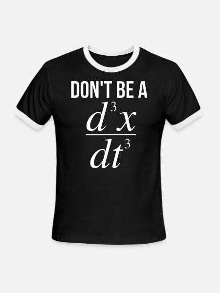 don t be a d3x dt3 math - Men's Ringer T-Shirt - black/white