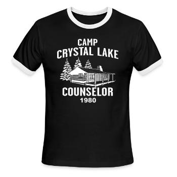 Camp Crystal Lake Counselor Friday 13Th Jason Voor - Men's Ringer T-Shirt - black/white - Front - Jackson (183cm)