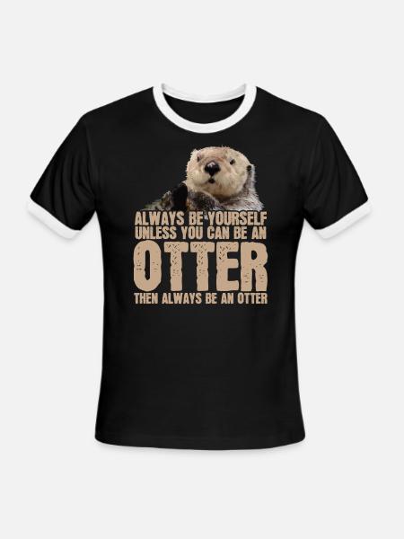 Otter - Men's Ringer T-Shirt - black/white