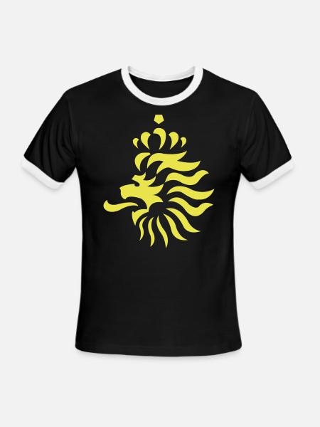 Lion King Crown 1c - Men's Ringer T-Shirt - black/white