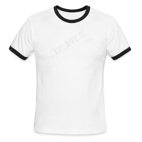 RCMP BELIEVE IT LOGO 2 WHITE - Men's Ringer T-Shirt