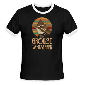 grouse whisperer, bird hunting grouse - Men's Ringer T-Shirt - black/white - Front - Jackson (183cm)