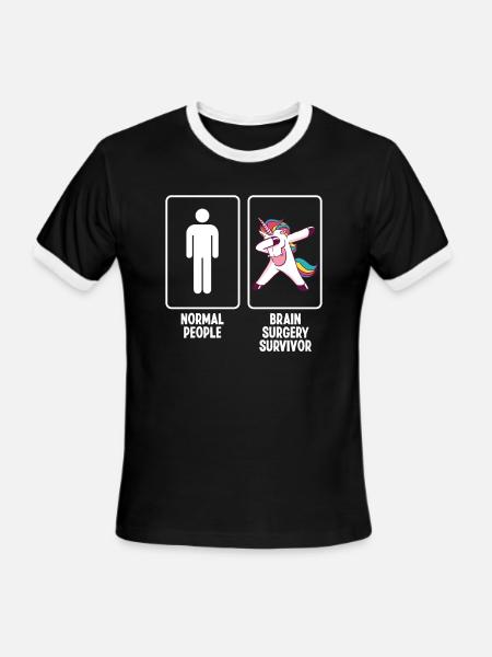 Brain Surgery Neurosurgeon Brain Cancer - Men's Ringer T-Shirt - black/white
