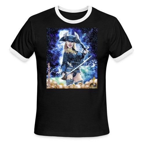 Undead Angel Vampire Pirate Rusila F006-NS - Men's Ringer T-Shirt