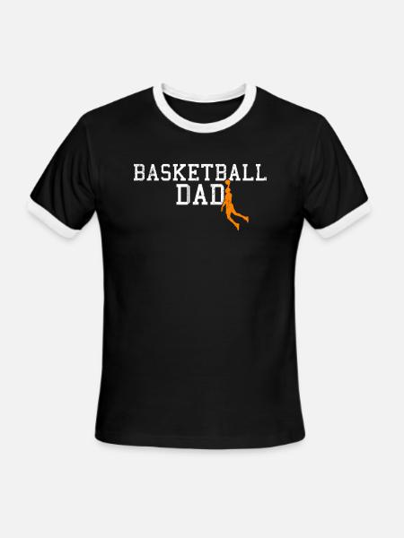 basketball dad - Men's Ringer T-Shirt - black/white