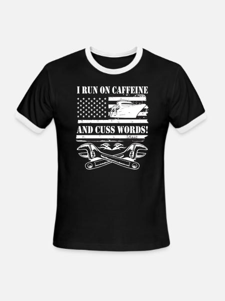 Ship Mechanic - Men's Ringer T-Shirt - black/white