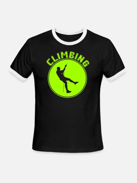 climbing - Men's Ringer T-Shirt - black/white
