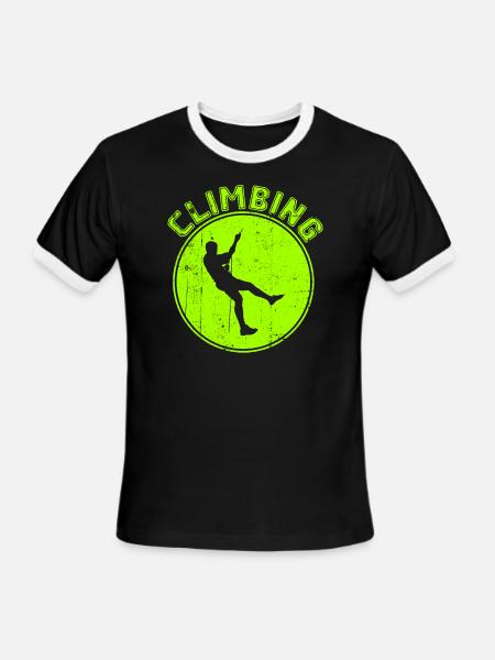 climbing - Men's Ringer T-Shirt - black/white