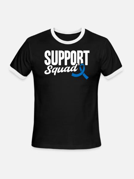 Support Squad - Men's Ringer T-Shirt - black/white