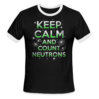 Nuclear Engineer Keep Calm And Count Neutrons - Men's Ringer T-Shirt - black/white - Front - Jackson (183cm)