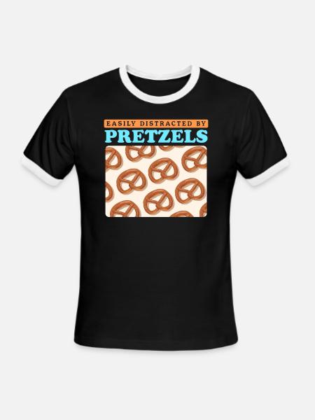 Pretzel Lover By Pretzels - Men's Ringer T-Shirt - black/white