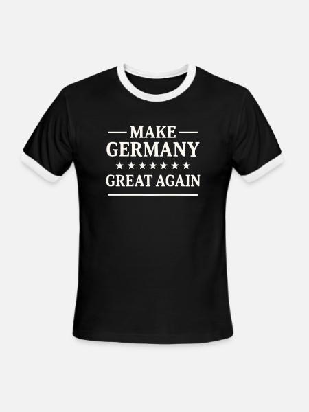 Make Germany Great Again – Vintage Style Stars - Men's Ringer T-Shirt - black/white