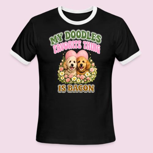 My Doodles Favorite Thing Is Bacon - Men's Ringer T-Shirt