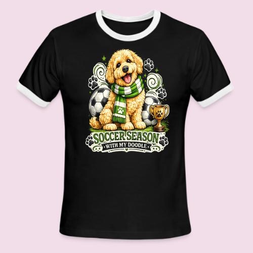 Soccer Season With My Doodle Goldendoodle Dog - Men's Ringer T-Shirt