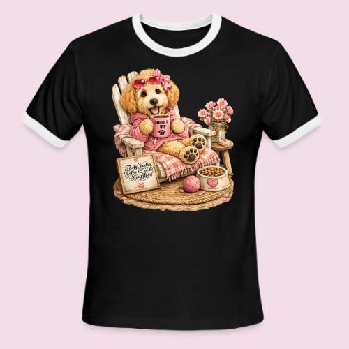 Just Enjoying Life Doodle Dog - Men's Ringer T-Shirt