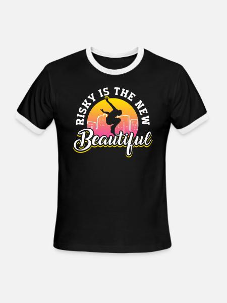 Parkour Freerunning Traceur - Men's Ringer T-Shirt - black/white