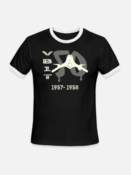 VB1T 50er Italien Schaltroller Motorroller 57-58 - Men's Ringer T-Shirt - black/white