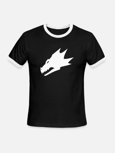 Salamander - Men's Ringer T-Shirt - black/white