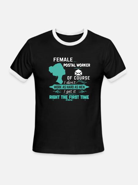 Postal Worker Shirt - Men's Ringer T-Shirt - black/white