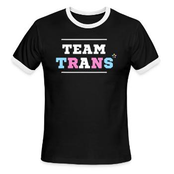 Team Trans - Men's Ringer T-Shirt - black/white - Front - Jackson (183cm)