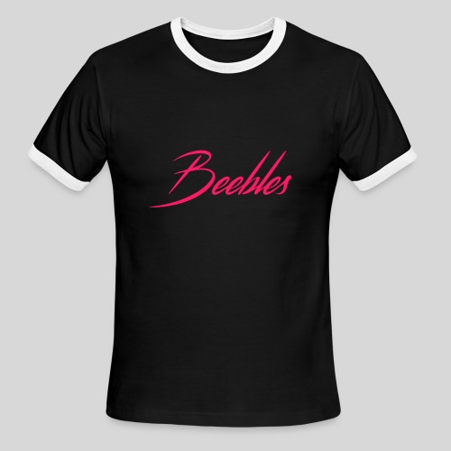 Pink Beebles Logo - Men's Ringer T-Shirt