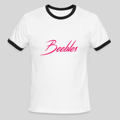Pink Beebles Logo - Men's Ringer T-Shirt