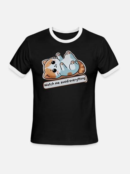 Procrastination Mode: On - Men's Ringer T-Shirt - black/white