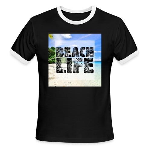 Beach Life Design - Men's Ringer T-Shirt