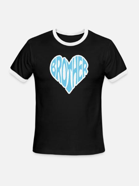 brother - Men's Ringer T-Shirt - black/white