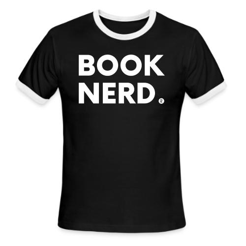 Book Nerd in White - Men's Ringer T-Shirt