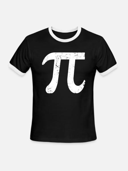 big_pi_symbol - Men's Ringer T-Shirt - black/white